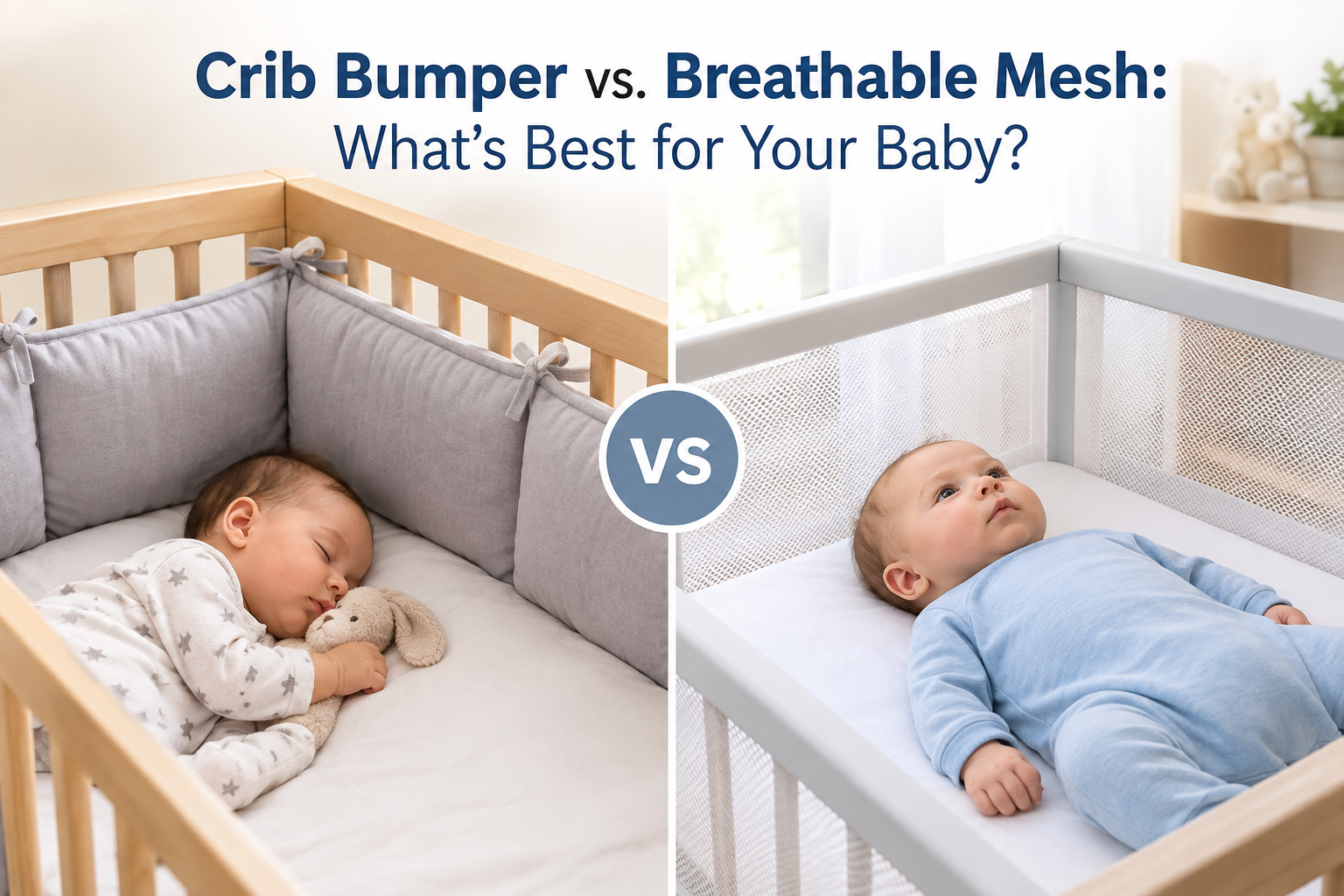 Crib Bumper vs. Breathable Mesh: What’s Best for Your Baby?